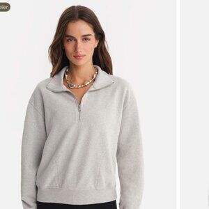 Organic Fleece Quarter Zip Sweatshirt MATE THE LABEL M